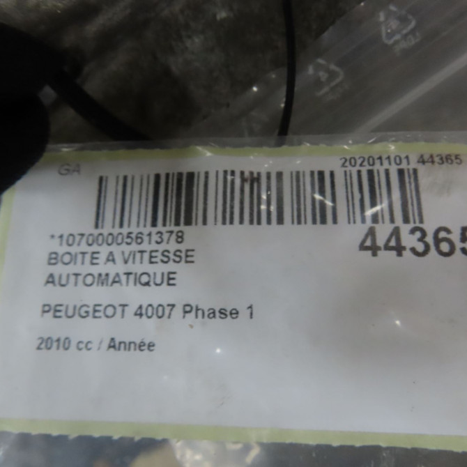 Boîte à vitesse automatique occasion PEUGEOT 4007 Phase 1 07-2007->03-2013 7