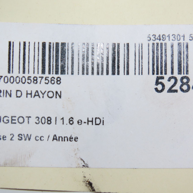 Verin droit hayon occasion PEUGEOT 308 I Phase 1 04-1995->04-1999 1.6 e-HDi 112ch 8731Q7 3