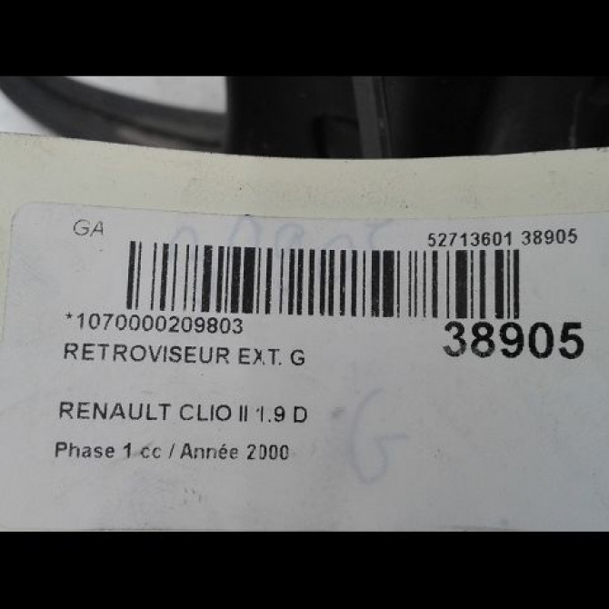 Retroviseur exterieur gauche occasion RENAULT CLIO II Phase 1 03-1998->06-2001 1.9 D 8200042364 3
