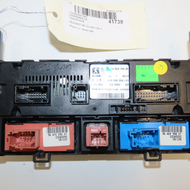 Commande de chauffage occasion PEUGEOT 407 Phase 1 04-2004->07-2008 2.0 HDI 136ch 6452J5 2
