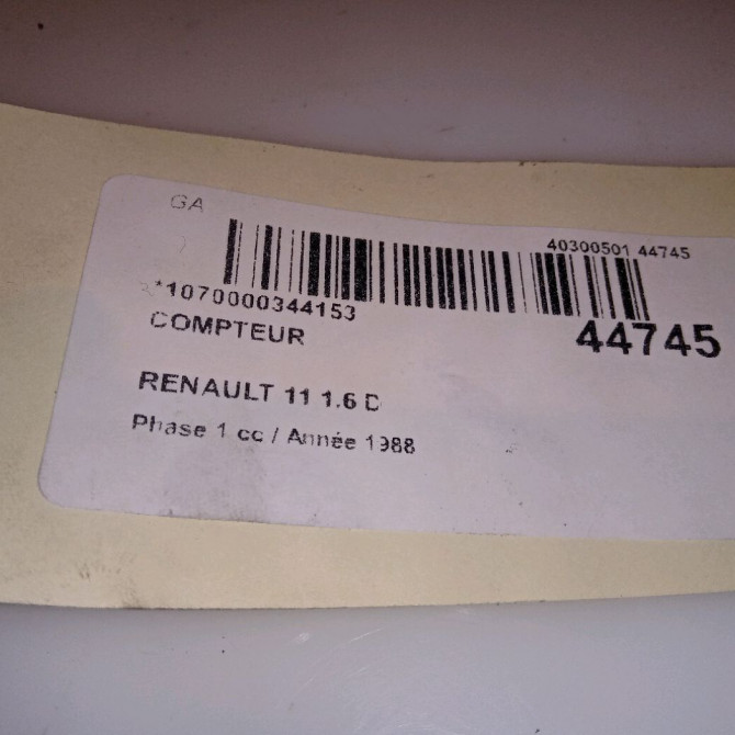 Compteur occasion RENAULT 11 Phase 1 04-1983->06-1989 1.6 D 4