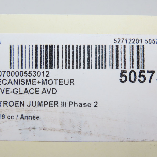 Mecanisme + moteur lève-glace avant droit occasion CITROEN JUMPER III Phase 2 06-2014->... 1685323380 8