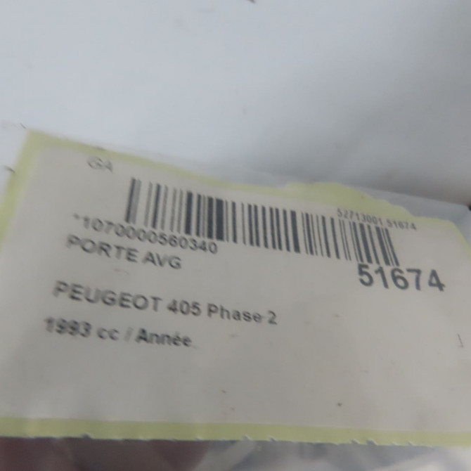 Porte avant gauche occasion PEUGEOT 405 Phase 2 07-1992->06-1996 9002F2 4
