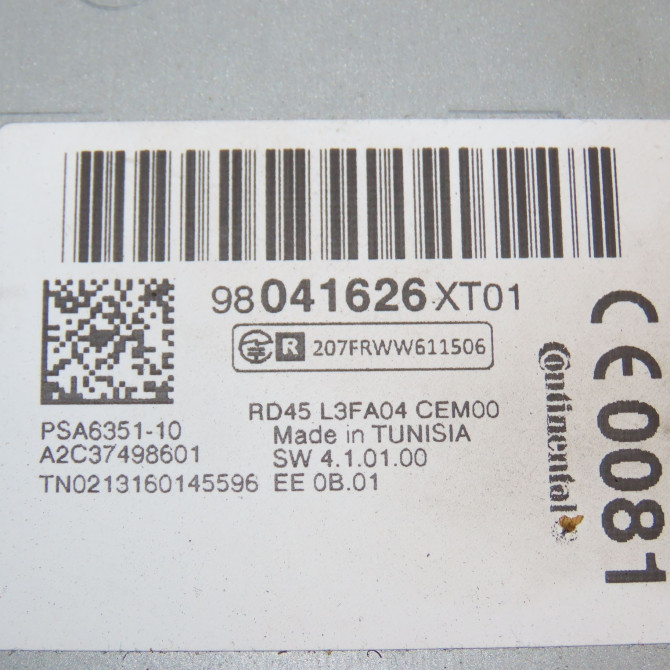 Autoradio occasion PEUGEOT 5008 I phase 2 09-2013->... 1.6 HDI 115ch 1616150580 4