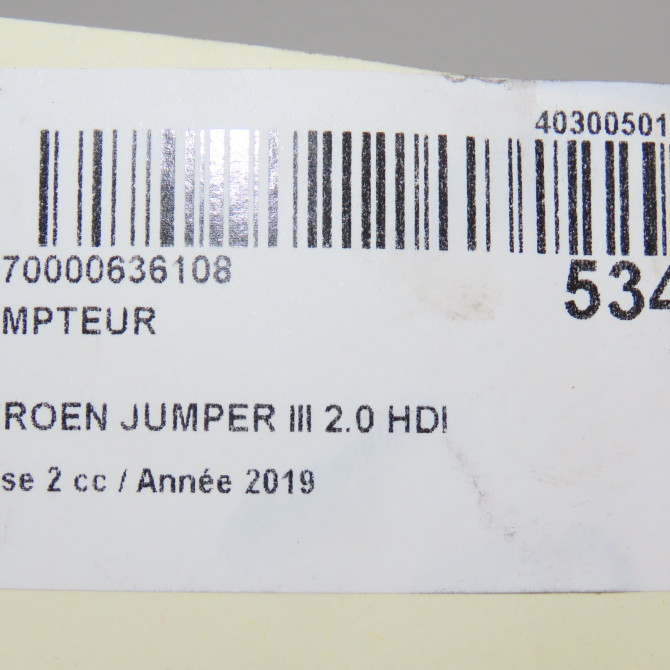Compteur occasion CITROEN JUMPER III Phase 2 06-2014->... 2.0 HDI 130ch 1617438580 6