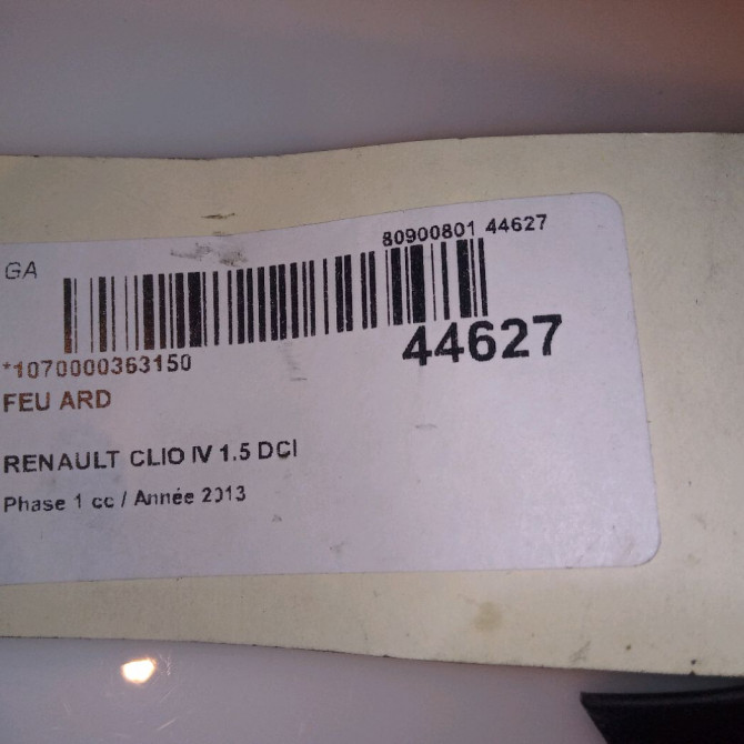 Feu arrière droit occasion RENAULT CLIO IV Phase 1 07-2012->... 1.5 DCI 90ch 265502631R 4