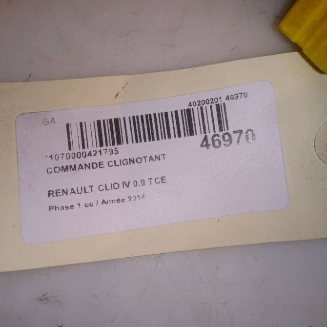 Commande clignotant occasion RENAULT CLIO IV Phase 1 07-2012->... 0.9 TCE 90ch 255405718R 4