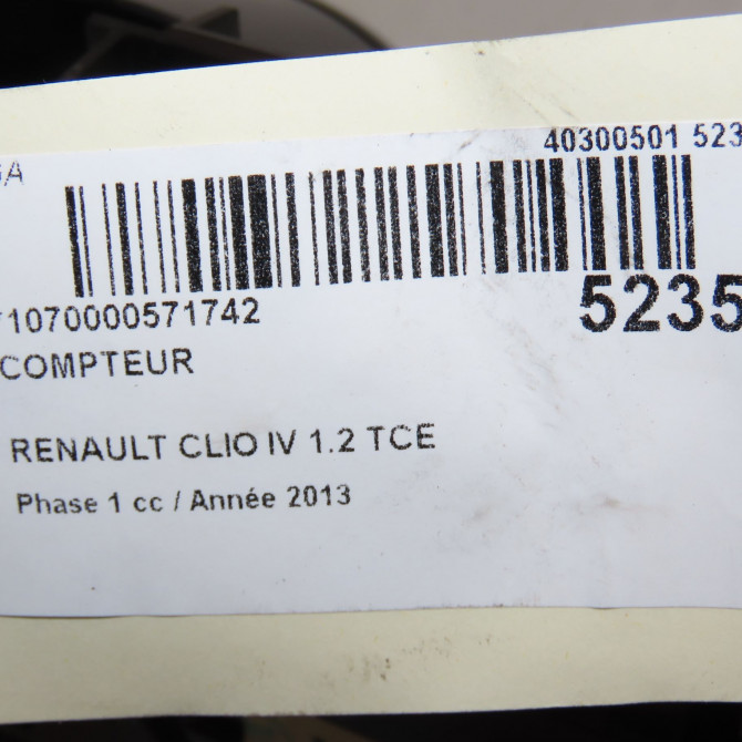 Compteur occasion RENAULT CLIO IV Phase 1 07-2012->... 1.2 TCE 120ch 248104261R 5