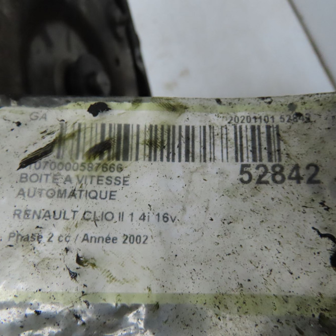 Boîte à vitesse automatique occasion RENAULT CLIO II Phase 2 06-2001->07-2006 1.4i 16v 8200447001 7