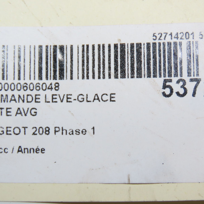 Commande lève-glace porte avant gauche occasion PEUGEOT 208 208 Phase 1 2012-03-01->2015-09-30 96749245ZD 6