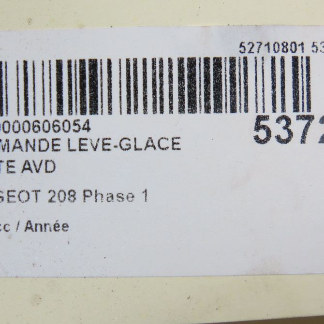 Commande lève-glace porte avant droite occasion PEUGEOT 208 208 Phase 1 2012-03-01->2015-09-30 96749628ZD 6