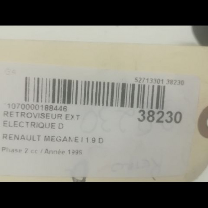 Retroviseur exterieur electrique droit occasion RENAULT MEGANE I Phase 2 03-1999->06-2003 1.9 D 7700431470 3