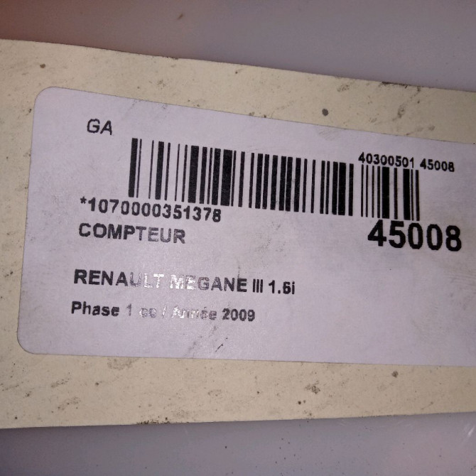 Compteur occasion RENAULT MEGANE III Phase 1 11-2008->01-2012 1.6i 16v 110ch 248104902R 4