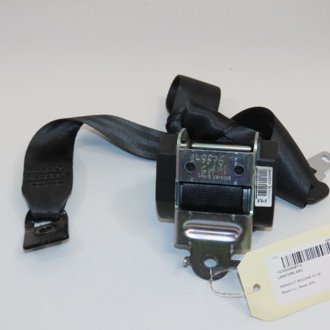 Ceinture arrière droite occasion RENAULT MEGANE III Phase 1 11-2008->01-2012 1.6i 16v 110ch 888407597R 1