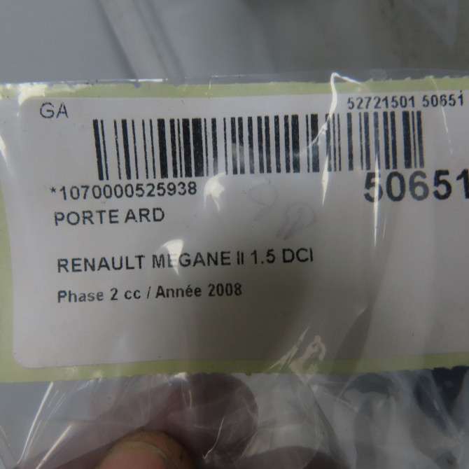 Porte arrière droite occasion RENAULT MEGANE II Phase 2 01-2006->06-2009 1.5 DCI 105ch 7751475037 4