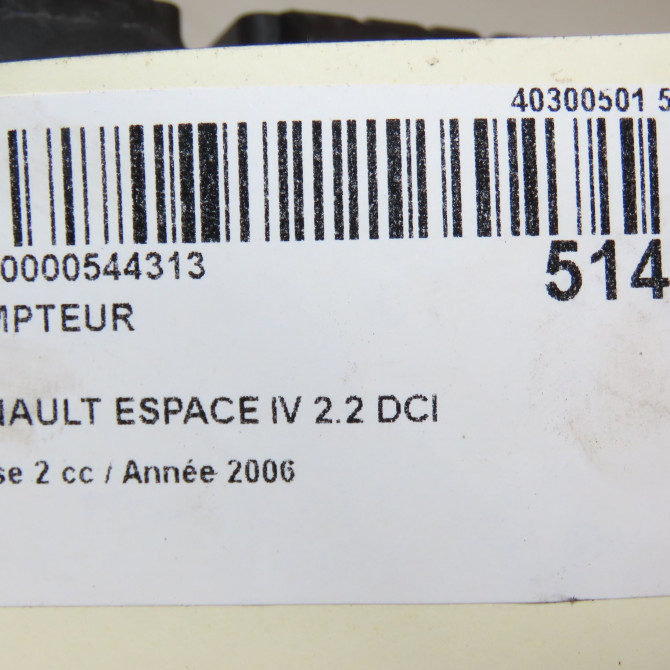 Compteur occasion RENAULT ESPACE IV Phase 2 03-2006->07-2012 2.2 DCI 150ch 8200980658 7