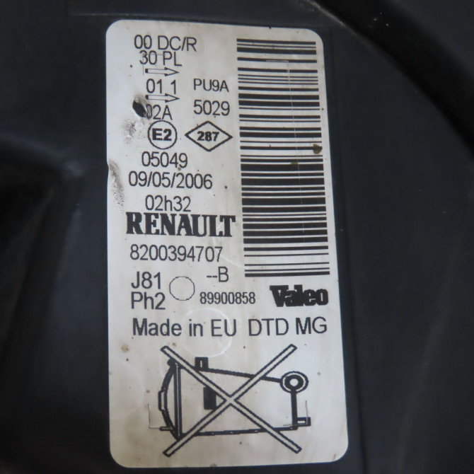 Phare droit occasion RENAULT ESPACE IV Phase 2 03-2006->07-2012 2.2 DCI 150ch 7701064405 4