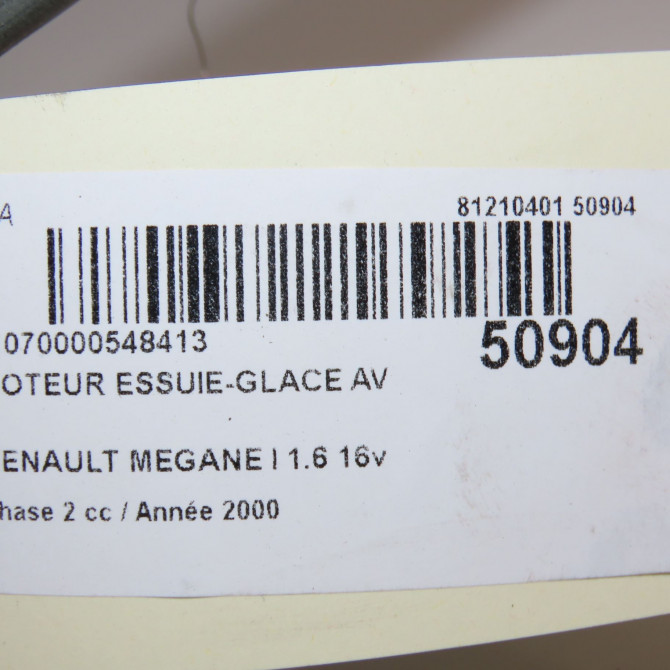 Moteur essuie-glace avant occasion RENAULT MEGANE I Phase 2 03-1999->06-2003 1.6 16v 7701206549 5