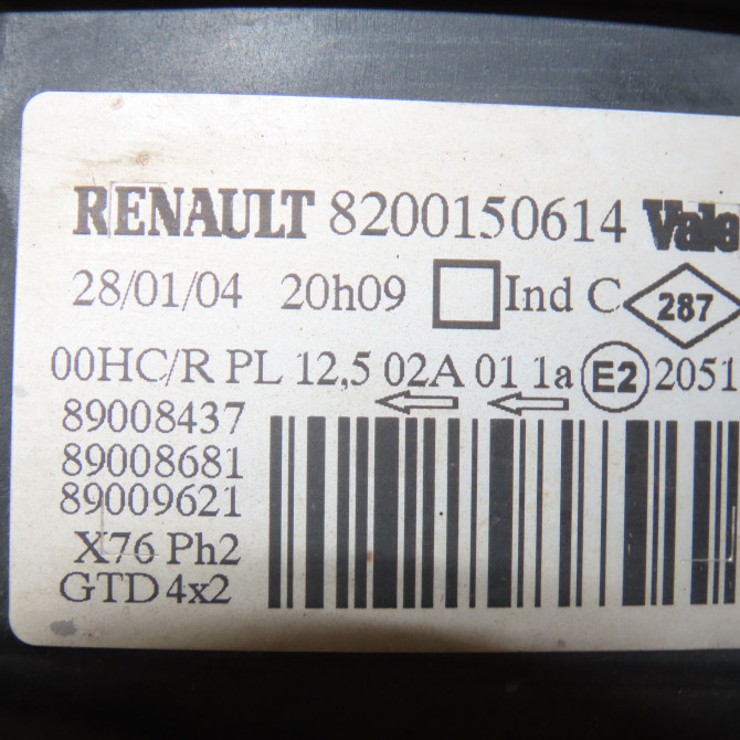 Phare gauche occasion RENAULT KANGOO I Phase 2 03-2003->06-2010 1.5 DCI 55ch 260602069R 4