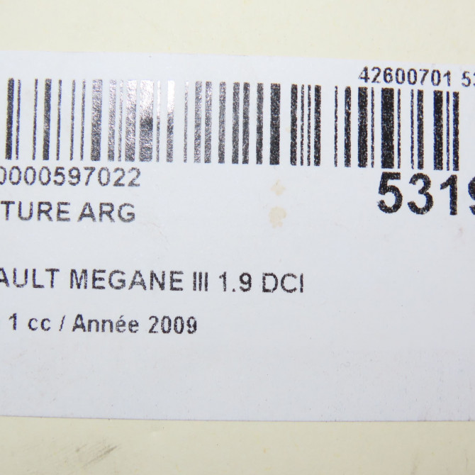 Ceinture arrière gauche occasion RENAULT MEGANE III Phase 1 11-2008->01-2012 1.9 DCI 130ch 888410013R 6