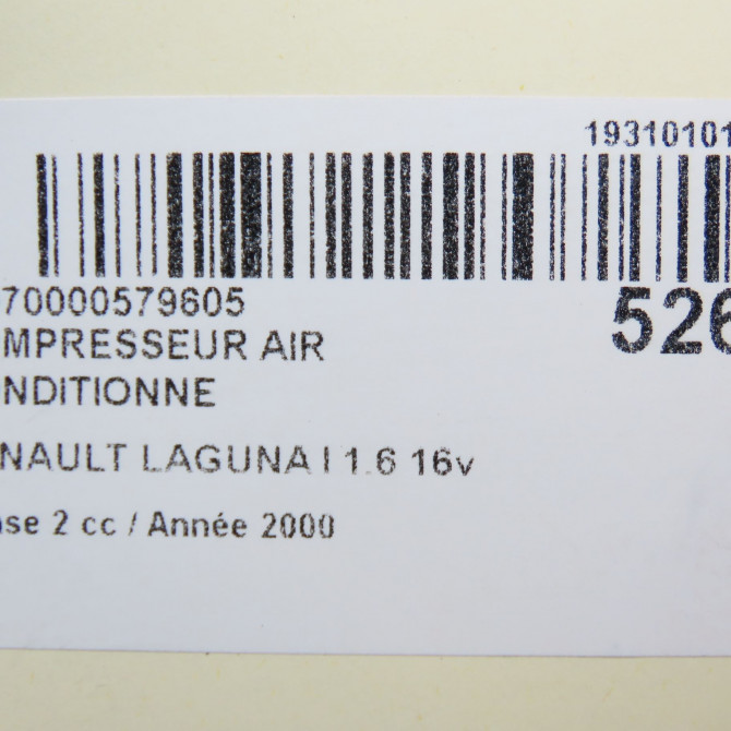 Compresseur air conditionne occasion RENAULT LAGUNA I Phase 2 04-1998->11-2000 1.6 16v 7700111036 6