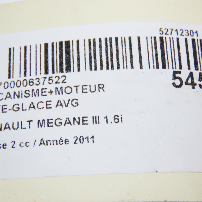Mecanisme+moteur leve-glace avg occasion  807216718R 7