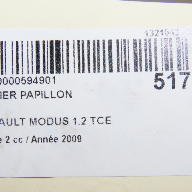 Boitier papillon occasion RENAULT MODUS Phase 2 01-2008->12-2012 1.2 TCE 16v 100ch 8200570865 6
