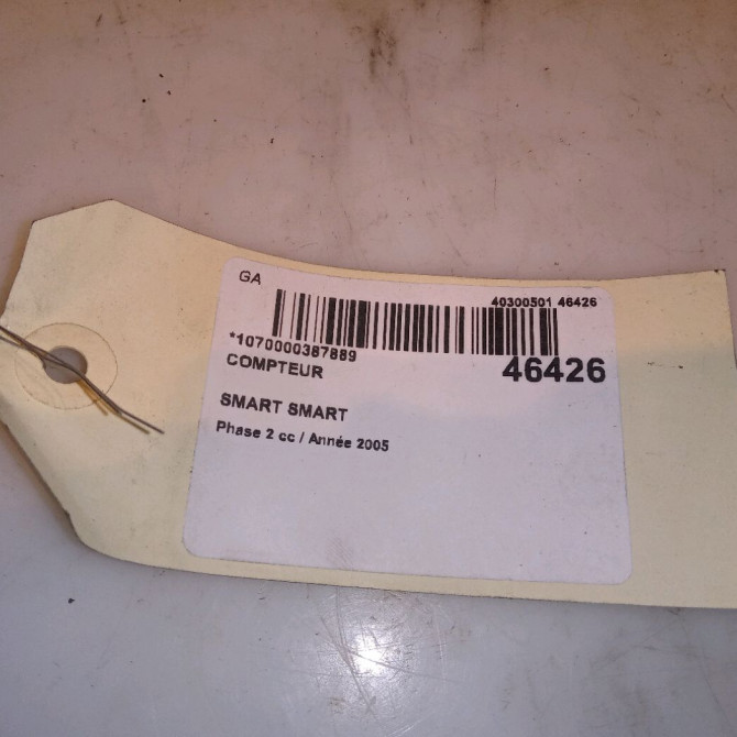 Compteur occasion SMART SMART CITY/FORTWO I SMART CITY/FORTWO I Phase 2 2002-03-01->2006-12-31 61ch Q0010124V004000000 4