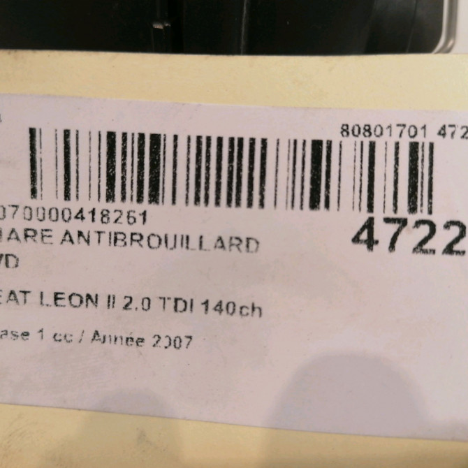Phare antibrouillard avant droit occasion SEAT LEON II Phase 1 09-2005->05-2009 2.0 TDI 140ch 5P0941704 4