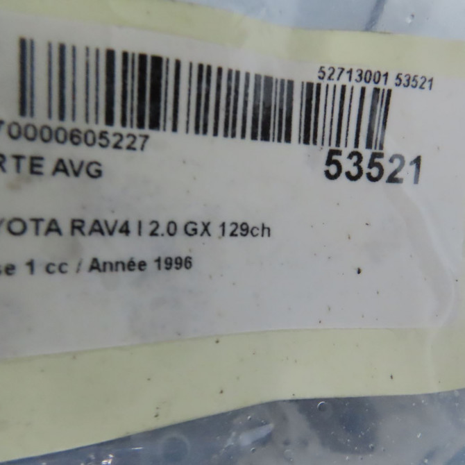 Porte avant gauche occasion TOYOTA RAV4 I Phase 1 04-1995->04-1999 2.0 GX 129ch 6700242060 4