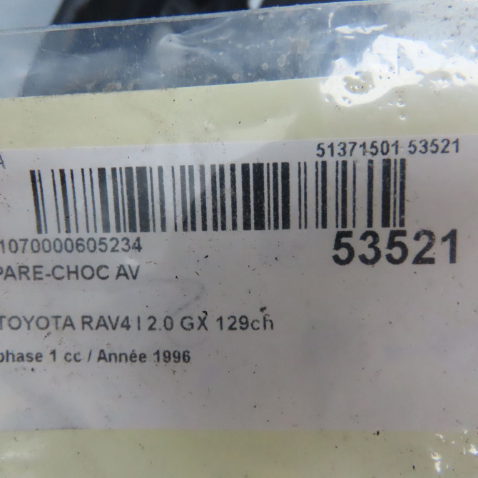 Pare-choc avant occasion TOYOTA RAV4 I Phase 1 04-1995->04-1999 2.0 GX 129ch 5211942996 6