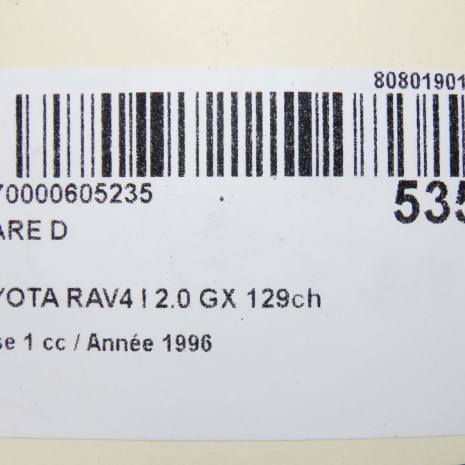 Phare droit occasion TOYOTA RAV4 I Phase 1 04-1995->04-1999 2.0 GX 129ch 8110542032 7