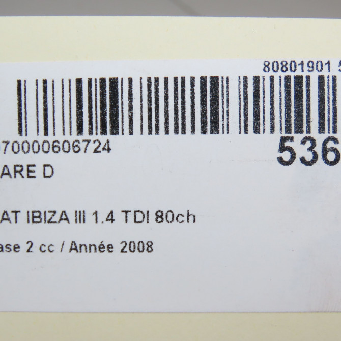 Phare droit occasion SEAT IBIZA III Phase 2 03-2006->06-2009 1.4 TDI 80ch 6L1941006M 7