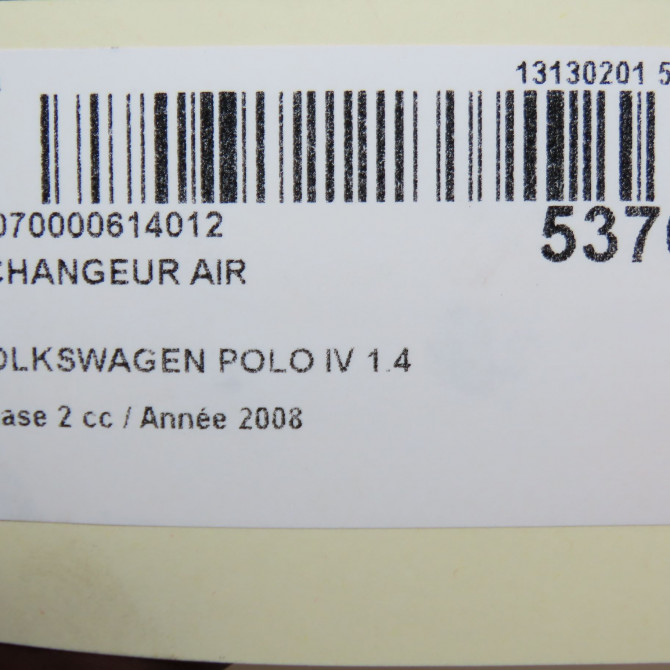 Echangeur air occasion VOLKSWAGEN POLO IV Phase 2 05-2005->09-2009 1.4 TDI 70ch 6Q0145804A 4