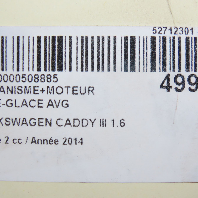 Mecanisme+moteur leve-glace avg occasion VOLKSWAGEN CADDY III Phase 1 04-1995->04-1999 1.6 TDI 102ch 2K2837729M 8