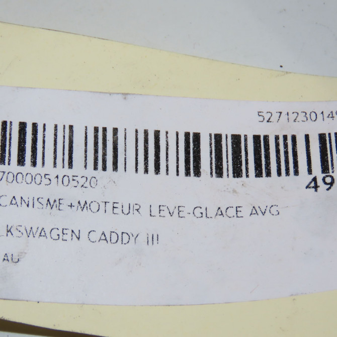 Mecanisme+moteur leve-glace avg occasion VOLKSWAGEN CADDY III Phase 1 03-2004->07-2010 1.9 TDI 105ch 2K2837729M 5
