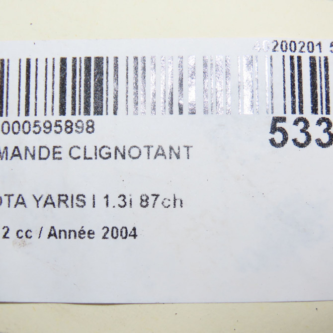 Commande clignotant occasion TOYOTA YARIS I Phase 2 03-2003->12-2005 1.3i 87ch 841400D010 5