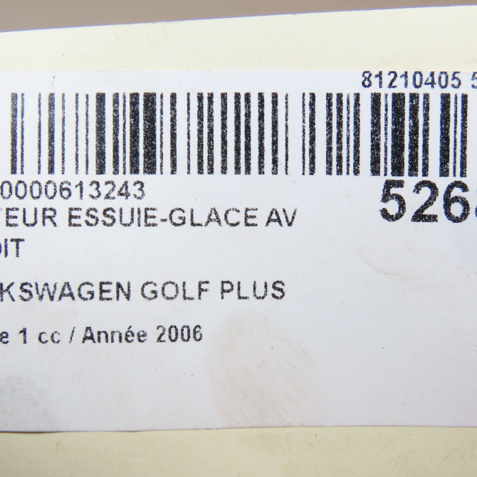 occasion VOLKSWAGEN GOLF PLUS Phase 1 03-2005->03-2009 1.9 TDI 105ch 5M0998021 7