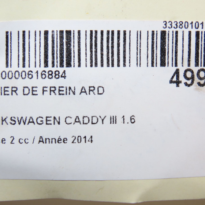 Etrier de frein arrière droit occasion VOLKSWAGEN CADDY III Phase 1 04-1995->04-1999 1.6 TDI 102ch 2K5615424 6