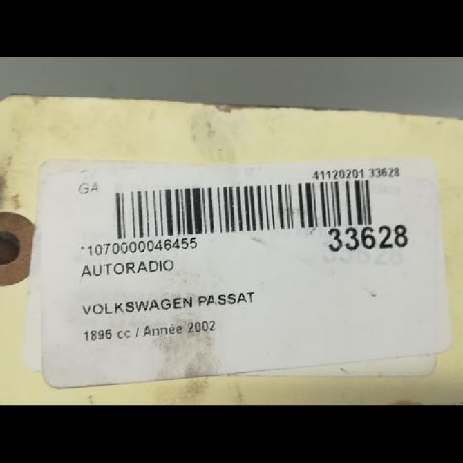 Autoradio occasion VOLKSWAGEN PASSAT IV Phase 2 10-2000->03-2005 1.9 TDI 130ch 4