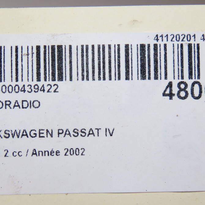 Autoradio occasion VOLKSWAGEN PASSAT IV Phase 2 10-2000->03-2005 1.9 TDI 100ch 6