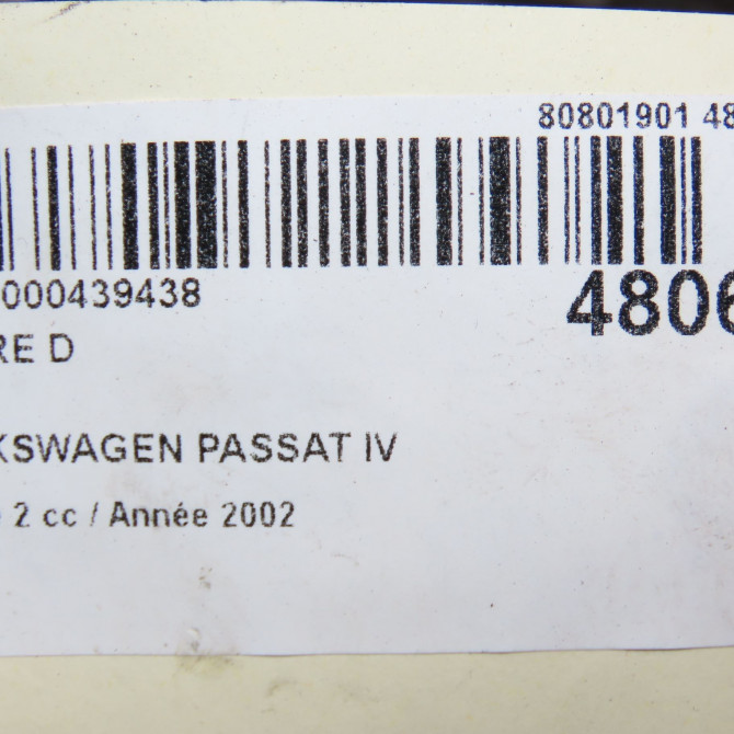 Phare droit occasion VOLKSWAGEN PASSAT IV Phase 2 10-2000->03-2005 1.9 TDI 100ch 3B0941016AN 6