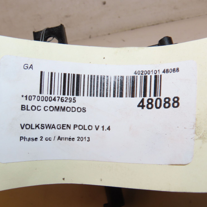 Bloc commodos occasion VOLKSWAGEN POLO V Phase 2 02-2014->... 1.4 TDI 90ch 6R0953507C9B9 4