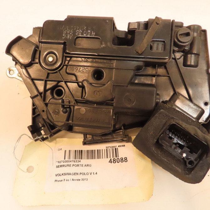 Serrure porte arg occasion VOLKSWAGEN POLO V Phase 2 02-2014->... 1.4 TDI 90ch 6C0839013 3