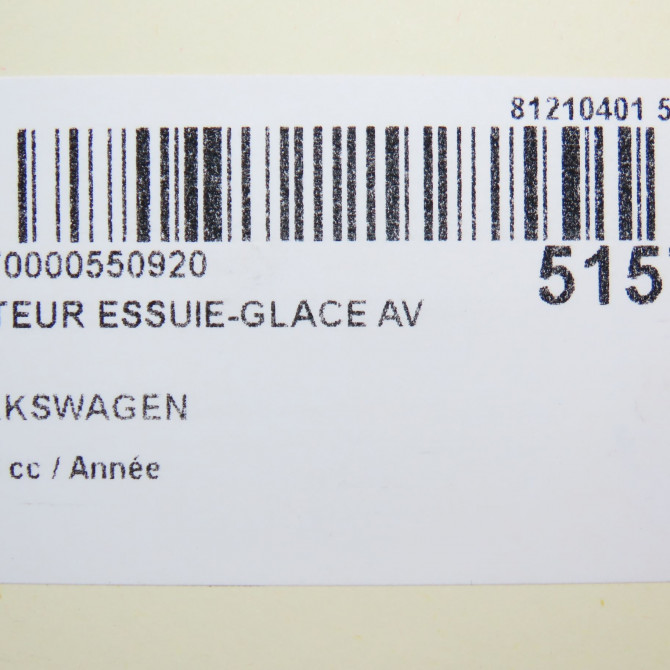 Moteur essuie-glace avant occasion VOLKSWAGEN TRANSPORTER V Phase 1 06-2003->08-2009 7E1955113G 7