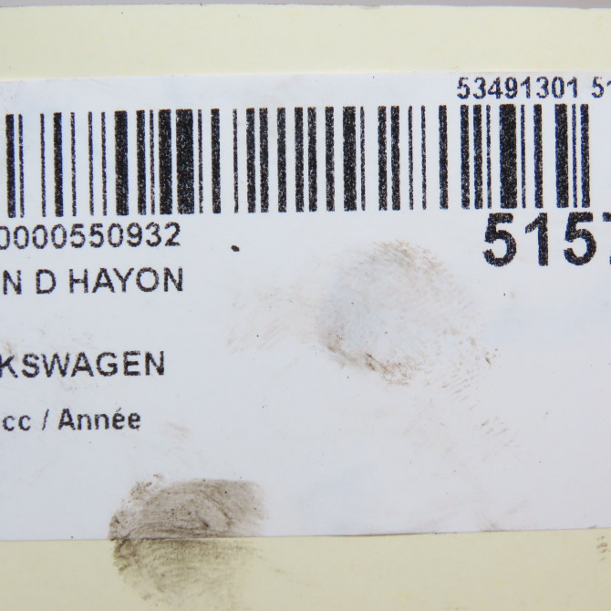 Verin droit hayon occasion VOLKSWAGEN TRANSPORTER V Phase 1 06-2003->08-2009 7H0827550 4