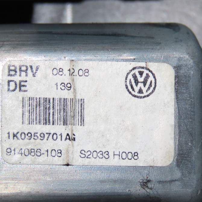 Mecanisme+moteur leve-glace avg occasion VOLKSWAGEN GOLF VI Phase 1 10-2008->04-2013 2.0 TDI 110ch 5K0837461D 5
