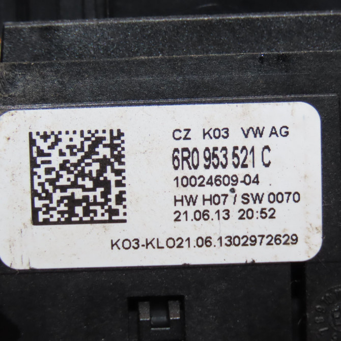 Bloc commodos occasion VOLKSWAGEN POLO V POLO V Phase 1 2009-09-01->2014-05-31 1.6 TDI 90 6R0953507C9B9 6