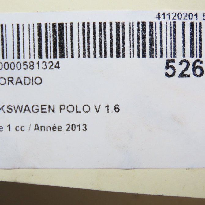 Autoradio occasion VOLKSWAGEN POLO V POLO V Phase 1 2009-09-01->2014-05-31 1.6 TDI 90 3C8057195FX 7