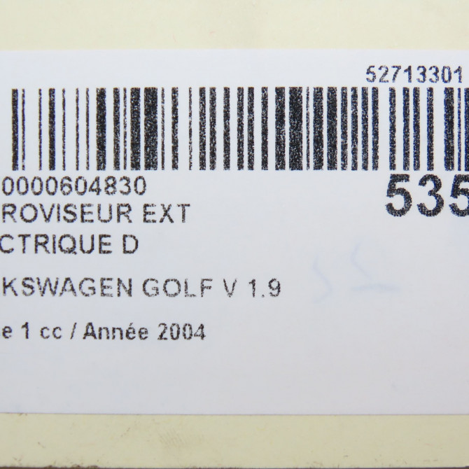 Retroviseur exterieur electrique droit occasion VOLKSWAGEN GOLF V Phase 1 11-2003->10-2008 1.9 TDI 105ch 1K1857508CN9B9 6